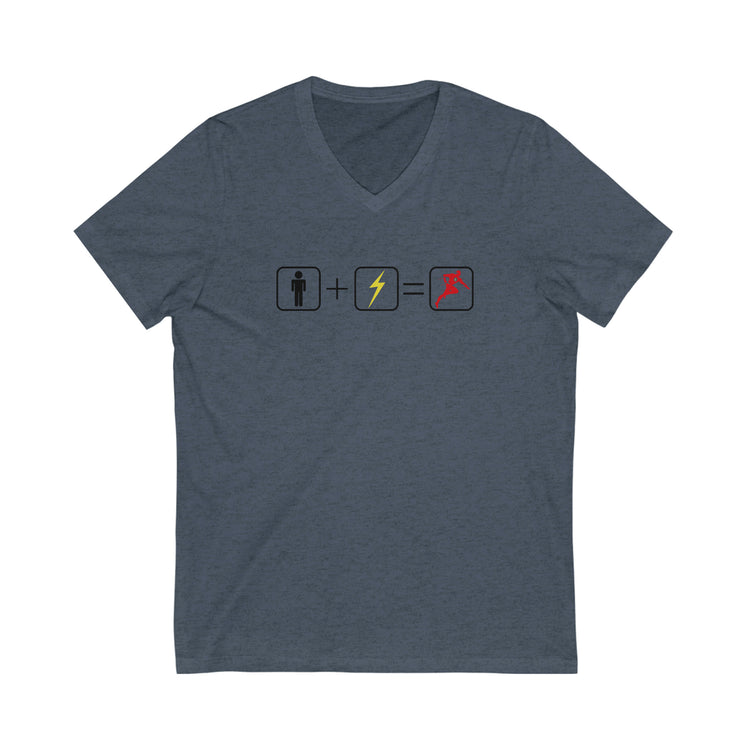 The Flash Math Short Sleeve V-Neck Tee - Fandom-Made