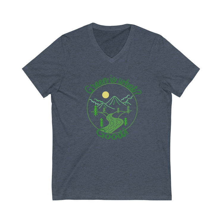 Green is Good Short Sleeve V-Neck Tee - Fandom-Made