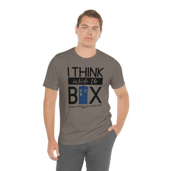 Doctor Who Unisex Jersey Short Sleeve Tee - I think Inside The Box - Fandom-Made