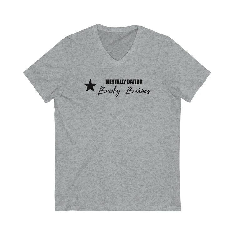 Mentally Dating Bucky Barnes V-Neck Tee - Fandom-Made