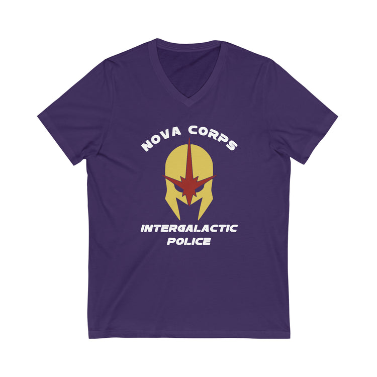 Nova Corps Short Sleeve V-Neck Tee - Fandom-Made