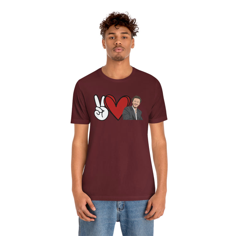 Peace, Love, Joseph Quinn Tee - Fandom-Made