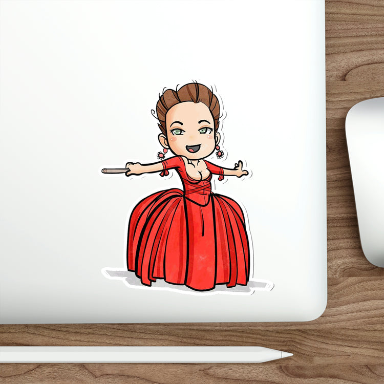 Claire Fraser (Red Dress) Die-Cut Sticker - Fandom-Made