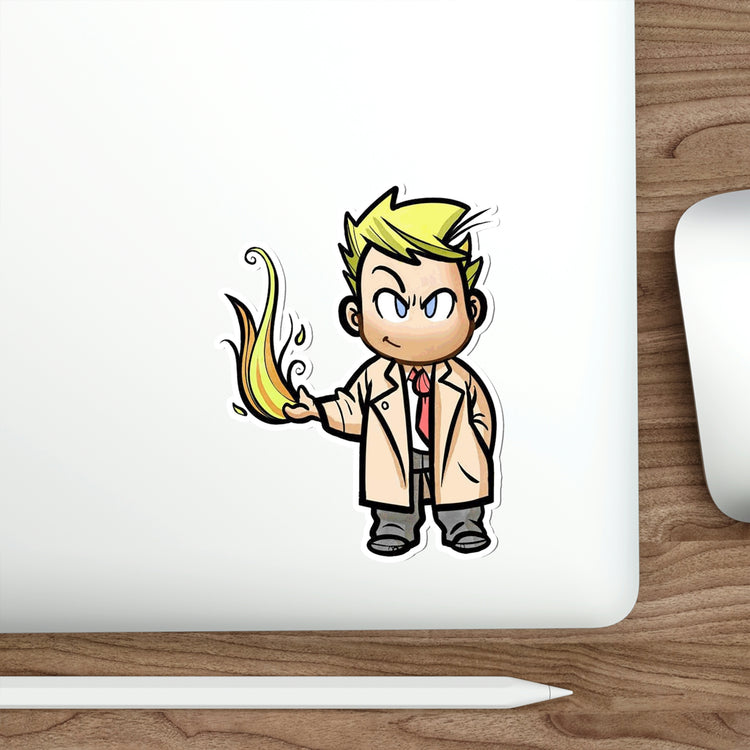 John Constantine (flames) Die-Cut Sticker - Fandom-Made