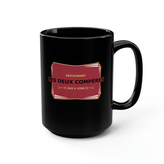 Les Deux Compéres Black Mug, 15oz - Fandom-Made