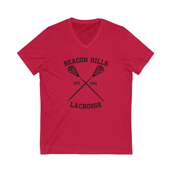 Beacon Hills Lacrosse Short Sleeve V-Neck Tee - Fandom-Made