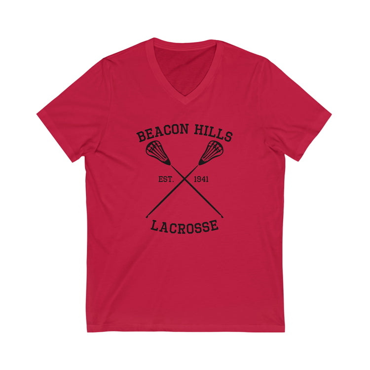 Beacon Hills Lacrosse Short Sleeve V-Neck Tee - Fandom-Made