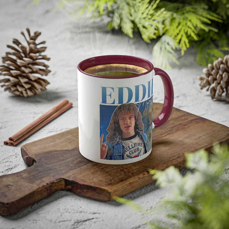 Eddie Munson Collage Mug, 11oz - Fandom-Made