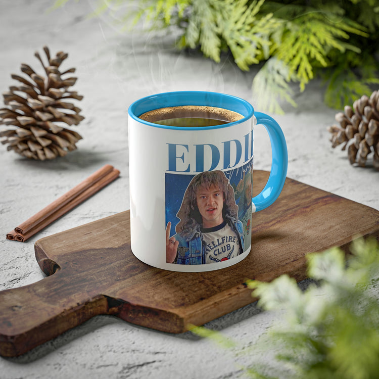 Eddie Munson Collage Mug, 11oz - Fandom-Made