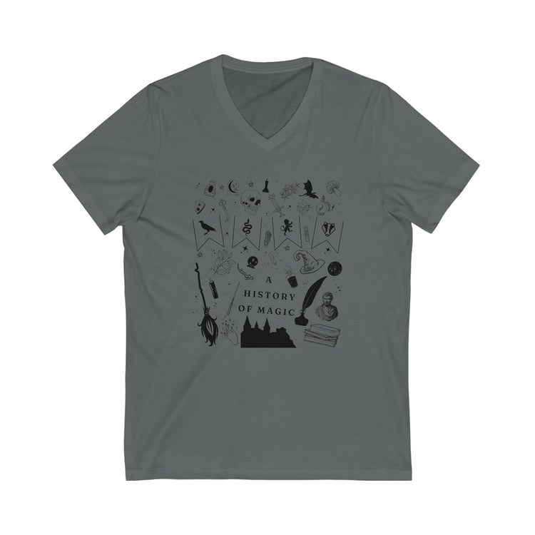 History of Magic Unisex Jersey Short Sleeve V-Neck Tee - Fandom-Made