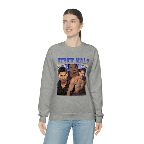 Derek Hale Crewneck Sweatshirt (shirtless collage) - Fandom-Made