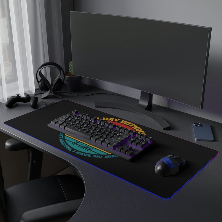 A Day Without Gaming (retro) LED Gaming Mouse Pad - Fandom-Made