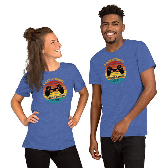 A Day Without Gaming (retro) Unisex t-shirt - Fandom-Made