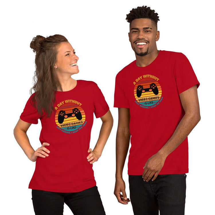 A Day Without Gaming (retro) Unisex t-shirt - Fandom-Made