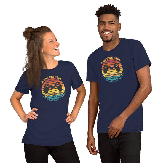 A Day Without Gaming (retro) Unisex t-shirt - Fandom-Made