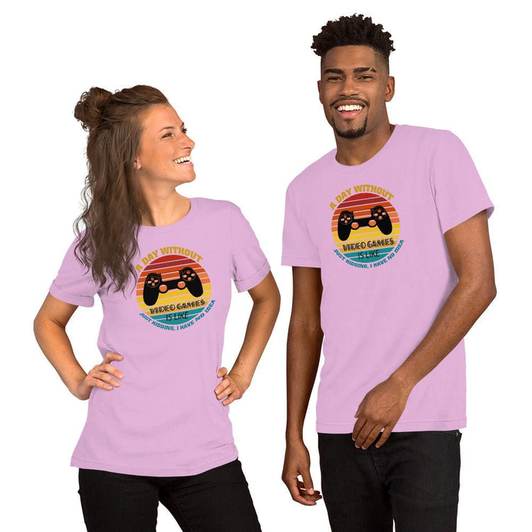 A Day Without Gaming (retro) Unisex t-shirt - Fandom-Made