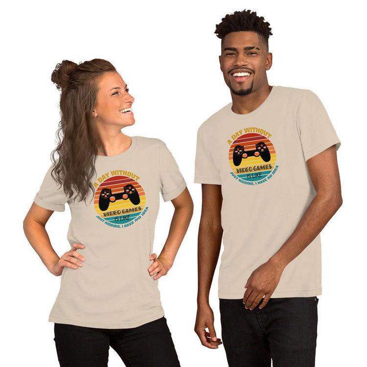 A Day Without Gaming (retro) Unisex t-shirt - Fandom-Made