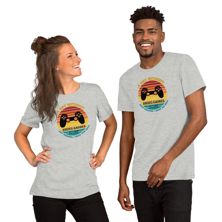 A Day Without Gaming (retro) Unisex t-shirt - Fandom-Made