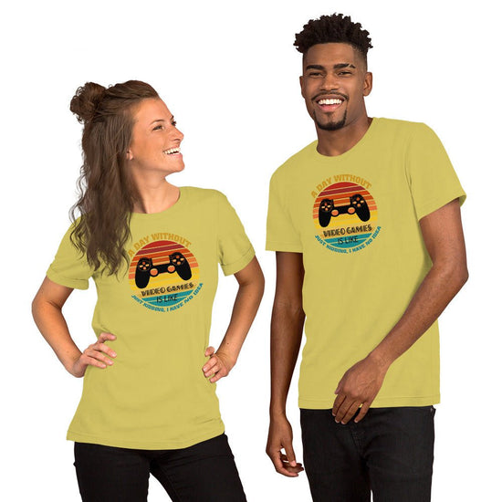 A Day Without Gaming (retro) Unisex t-shirt - Fandom-Made