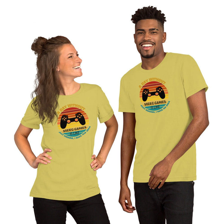 A Day Without Gaming (retro) Unisex t-shirt - Fandom-Made