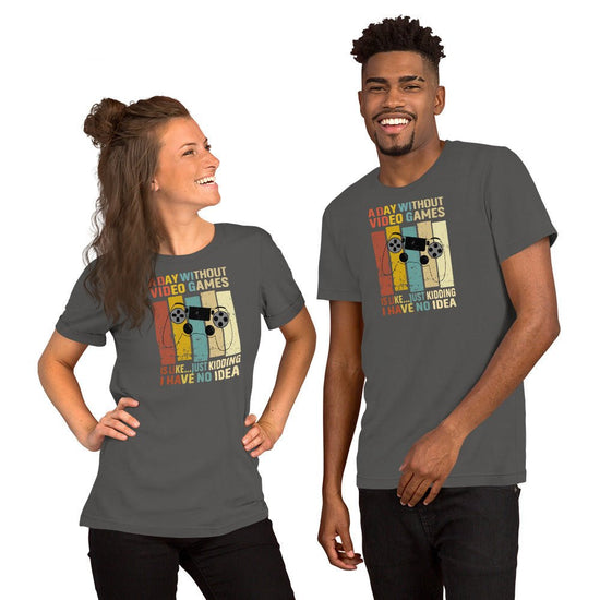 A Day Without Video Games t-shirt (retro) - Fandom-Made