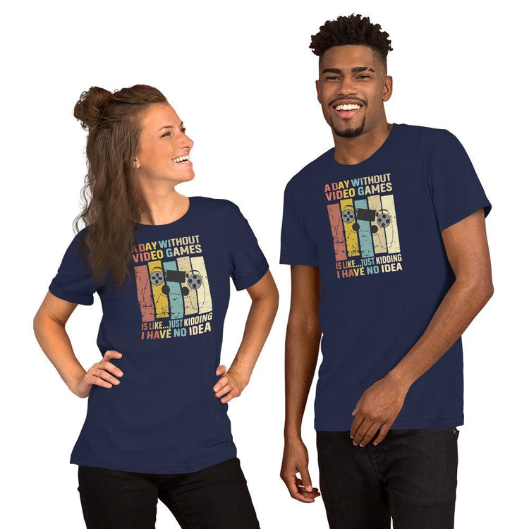 A Day Without Video Games t-shirt (retro) - Fandom-Made