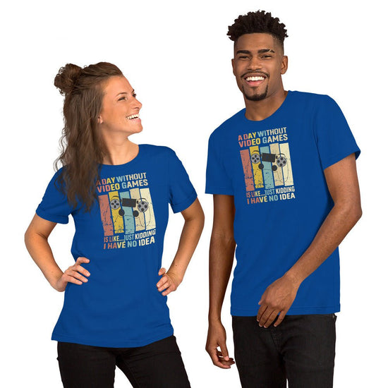 A Day Without Video Games t-shirt (retro) - Fandom-Made