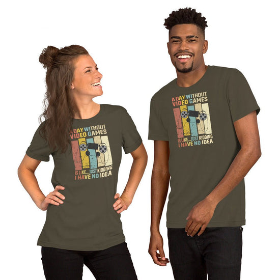A Day Without Video Games t-shirt (retro) - Fandom-Made