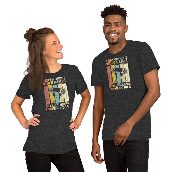 A Day Without Video Games t-shirt (retro) - Fandom-Made