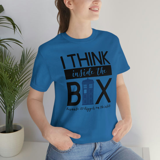 Doctor Who Unisex Jersey Short Sleeve Tee - I think Inside The Box - Fandom-Made