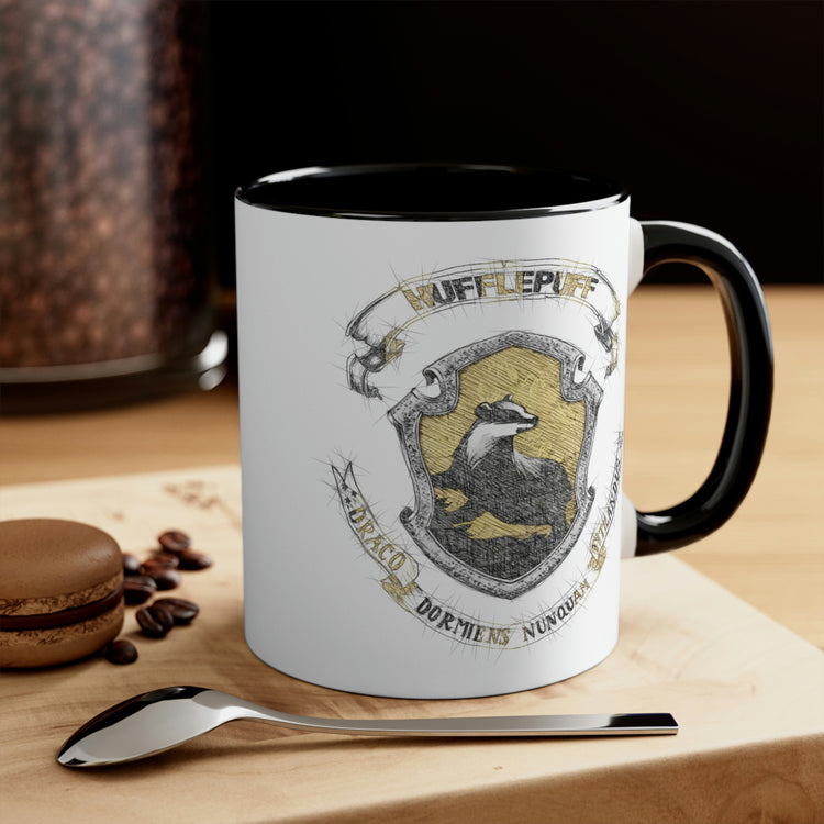 Hufflepuff Drawing Accent Coffee Mug - Fandom-Made