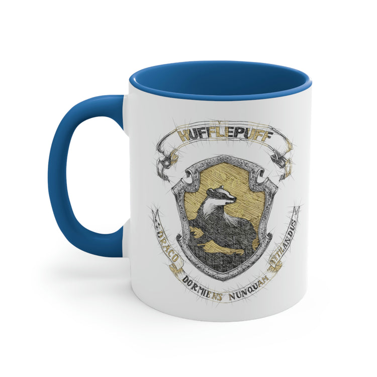 Hufflepuff Drawing Accent Coffee Mug - Fandom-Made