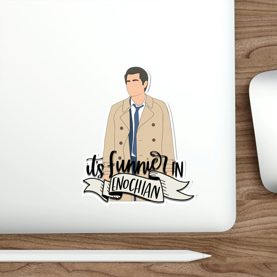 It's Funnier in Enochian (Castiel) Die-Cut Sticker - Fandom-Made