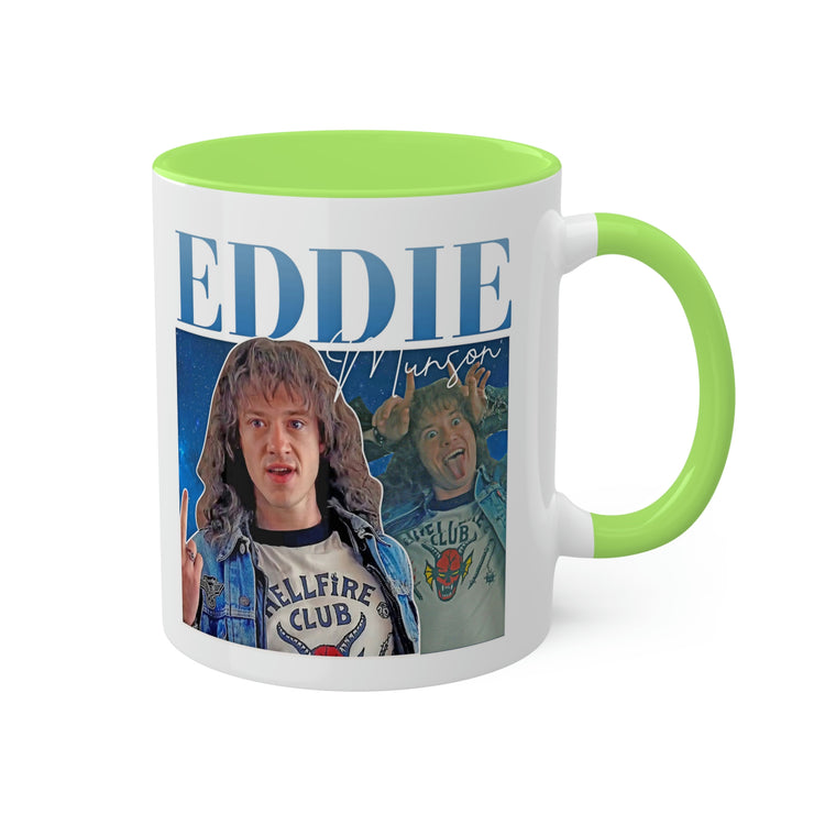 Eddie Munson Collage Mug, 11oz - Fandom-Made