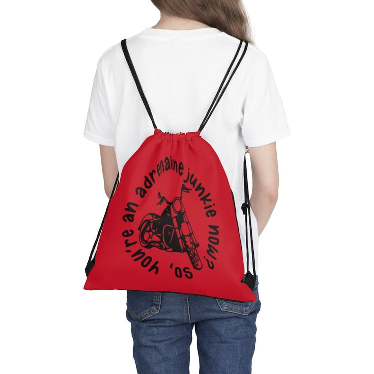 Adrenaline Junkie Drawstring Bag - Fandom-Made