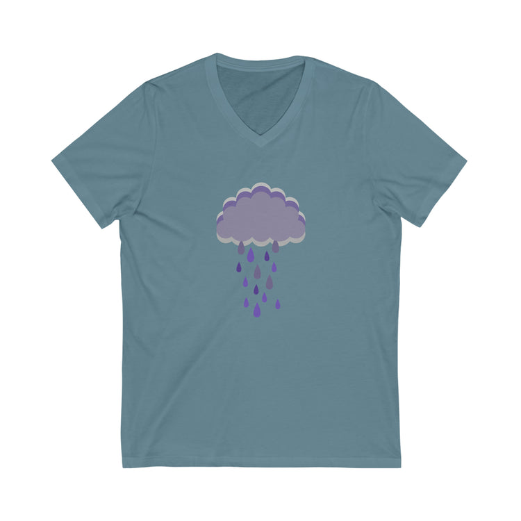 Purple Rain Short Sleeve V-Neck Tee - Fandom-Made