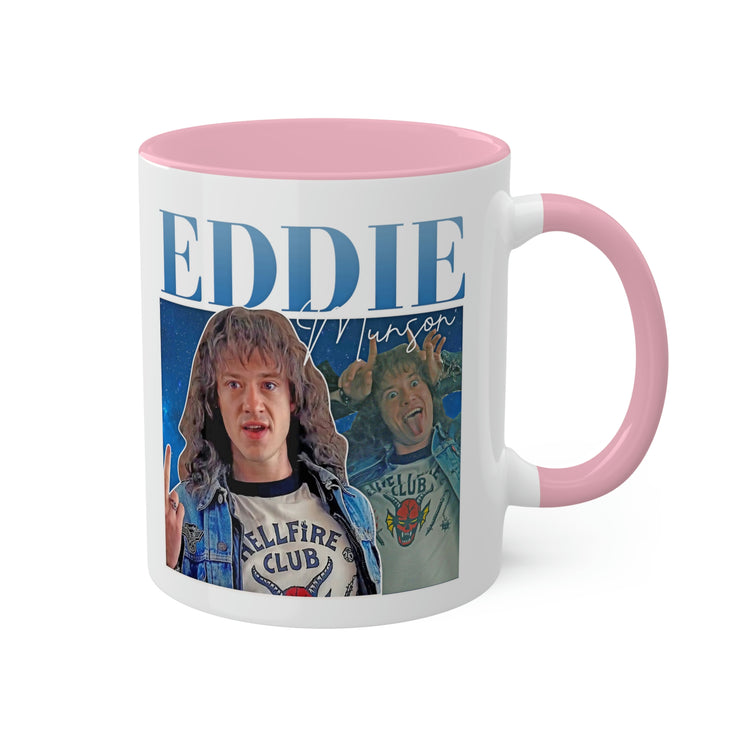 Eddie Munson Collage Mug, 11oz - Fandom-Made