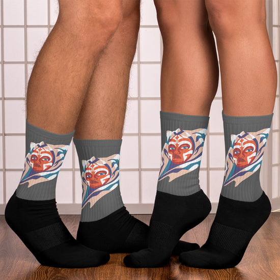 Ahsoka Tano (face) Grey Socks - Fandom-Made