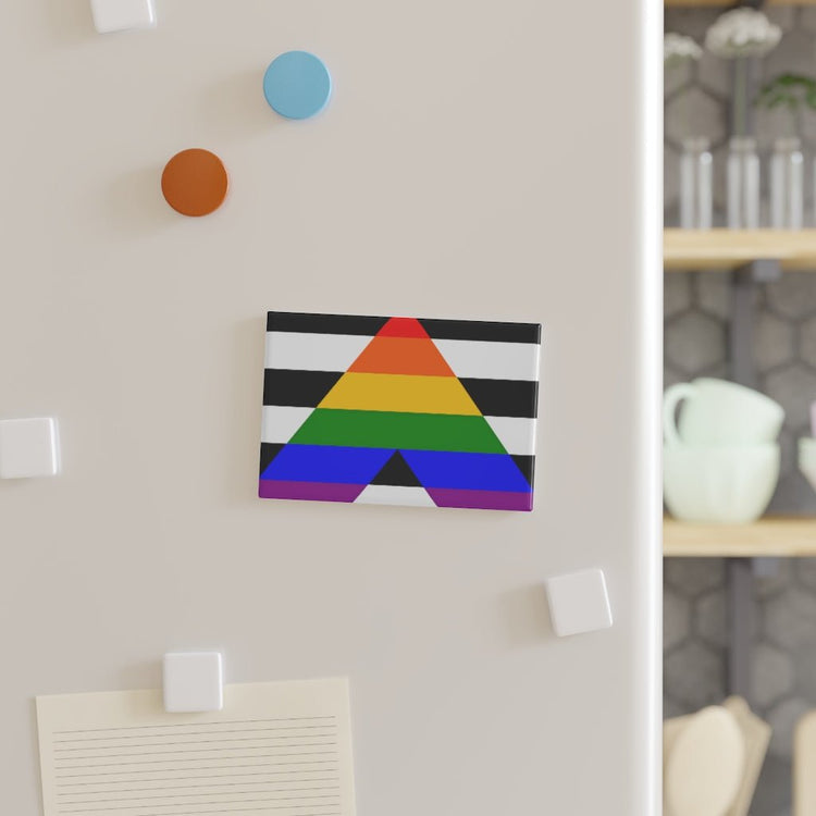 Ally Flag Button Magnet, Rectangle - Fandom-Made