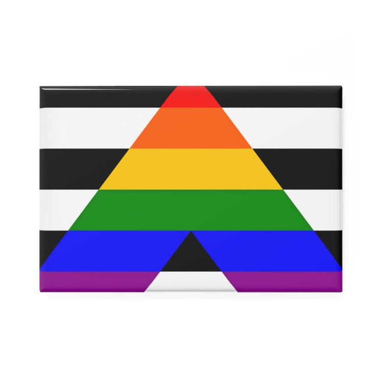 Ally Flag Button Magnet, Rectangle - Fandom-Made