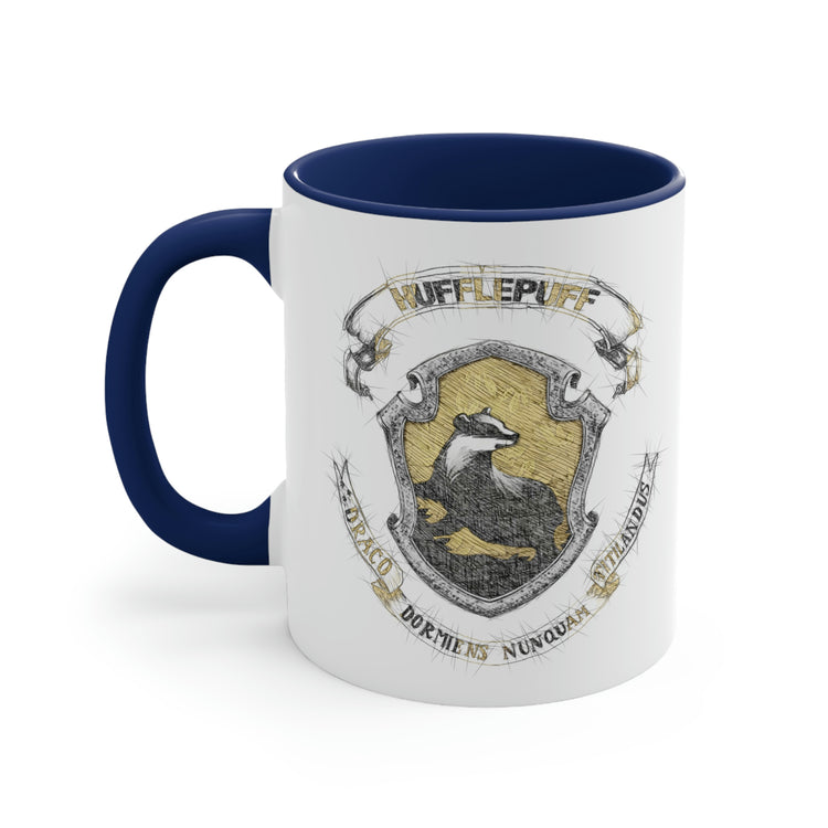 Hufflepuff Drawing Accent Coffee Mug - Fandom-Made