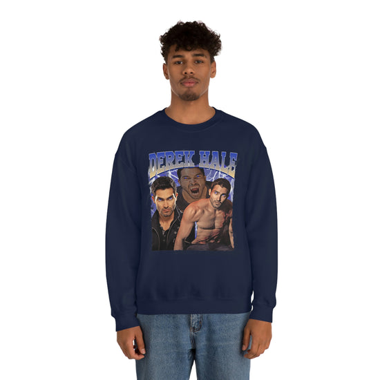 Derek Hale Crewneck Sweatshirt (shirtless collage) - Fandom-Made