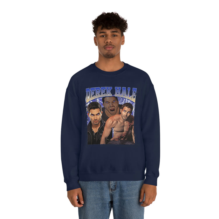 Derek Hale Crewneck Sweatshirt (shirtless collage) - Fandom-Made