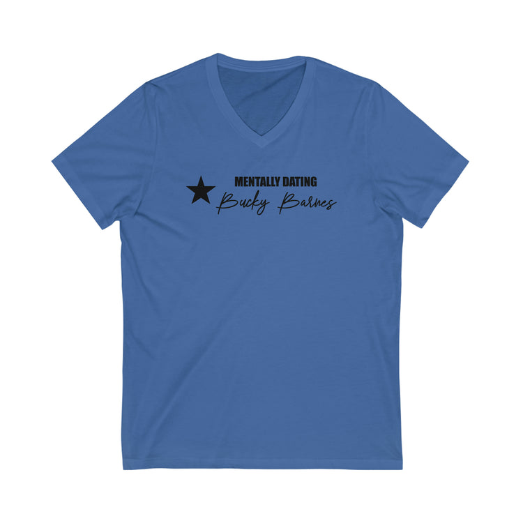 Mentally Dating Bucky Barnes V-Neck Tee - Fandom-Made