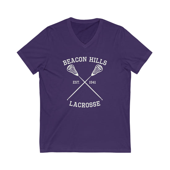Beacon Hills Lacrosse Short Sleeve V-Neck Tee - Fandom-Made