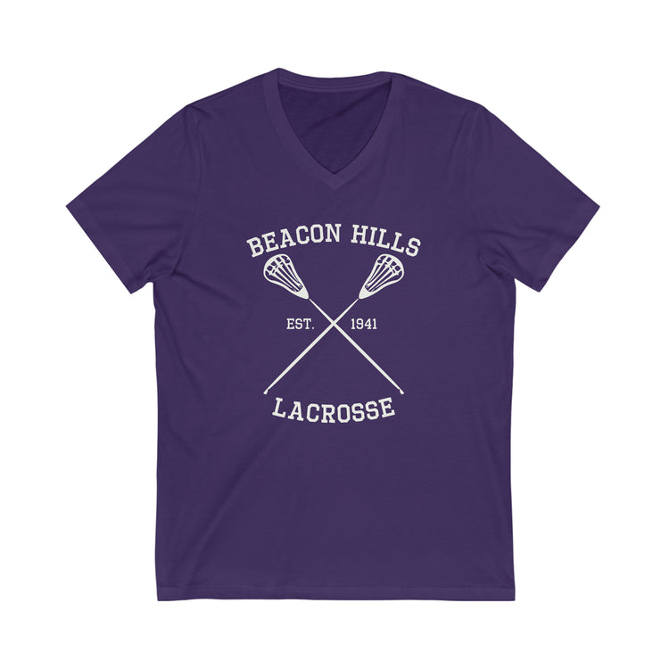 Beacon Hills Lacrosse Short Sleeve V-Neck Tee - Fandom-Made