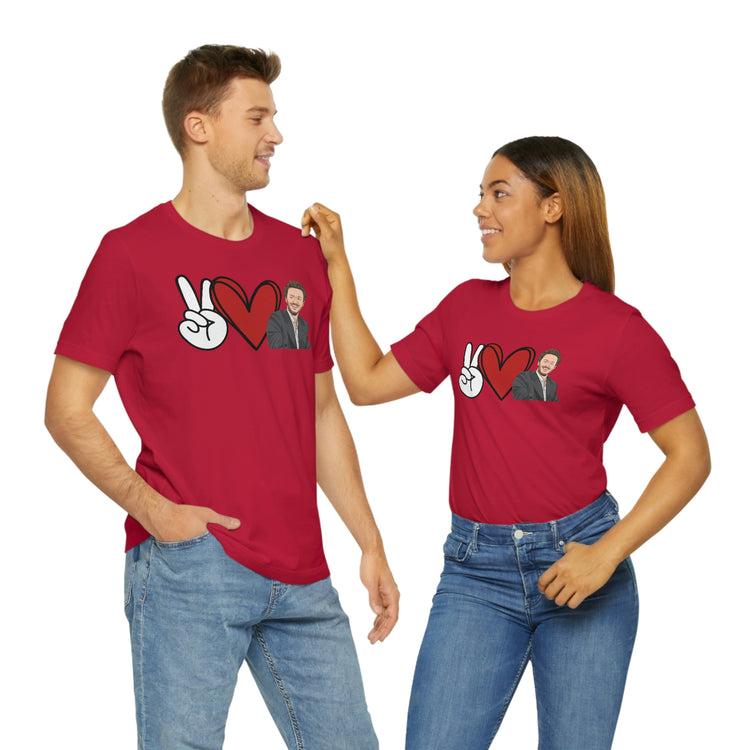 Peace, Love, Joseph Quinn Tee - Fandom-Made