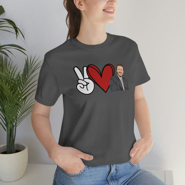Peace, Love, Joseph Quinn Tee - Fandom-Made