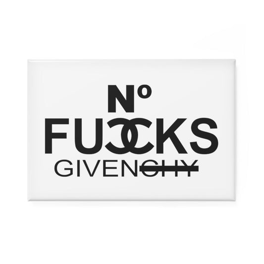 Bougie Button Magnet, Rectangle - No Fuccks Given - Fandom-Made
