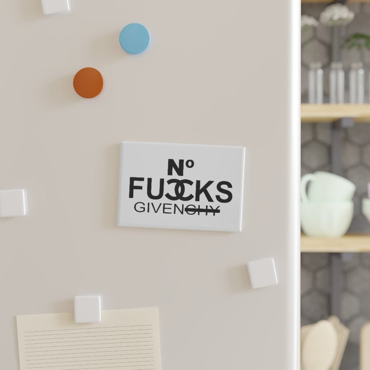Bougie Button Magnet, Rectangle - No Fuccks Given - Fandom-Made